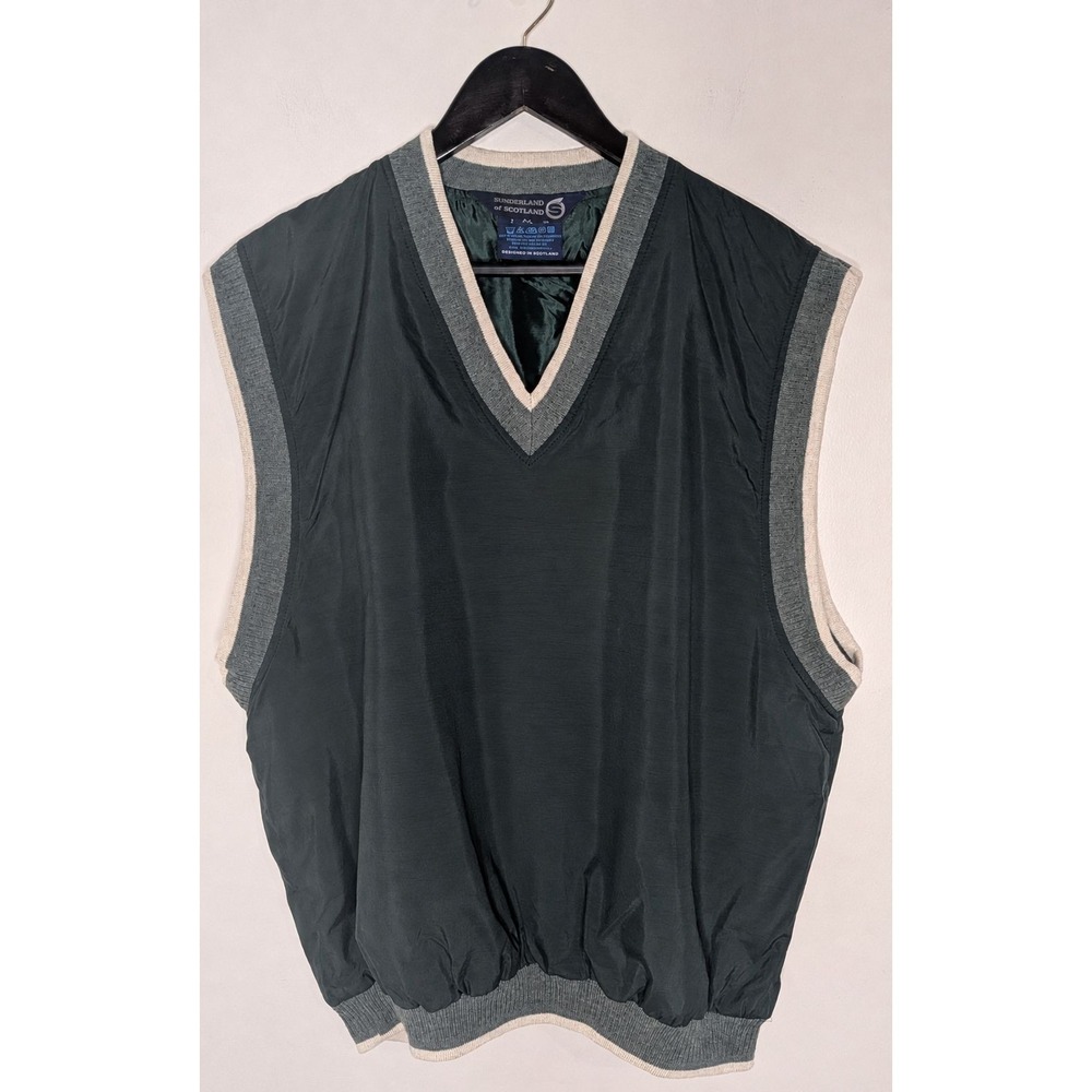 Sunderland Of Scotland XL V-Neck Vest Classic Pullover Made in USA Golf Preppy